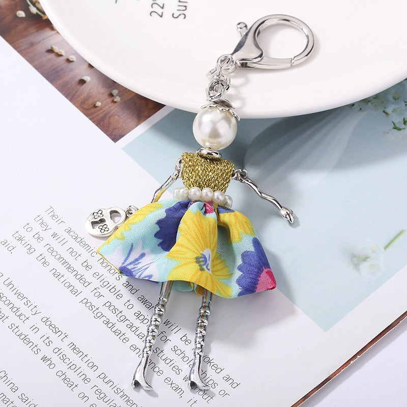 YLWHJJ brand Doll Handmade Cute charm keychain for Women Car Pendant Girls fashion Jewelry Bag key chains Accessories key ring - Charlie Dolly