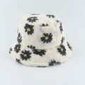 2021 New Fashion Korean Pink Cow Print Bucket Hat Faux Fur Winter Hats For Women Warm Plush Fisherman Caps - Charlie Dolly