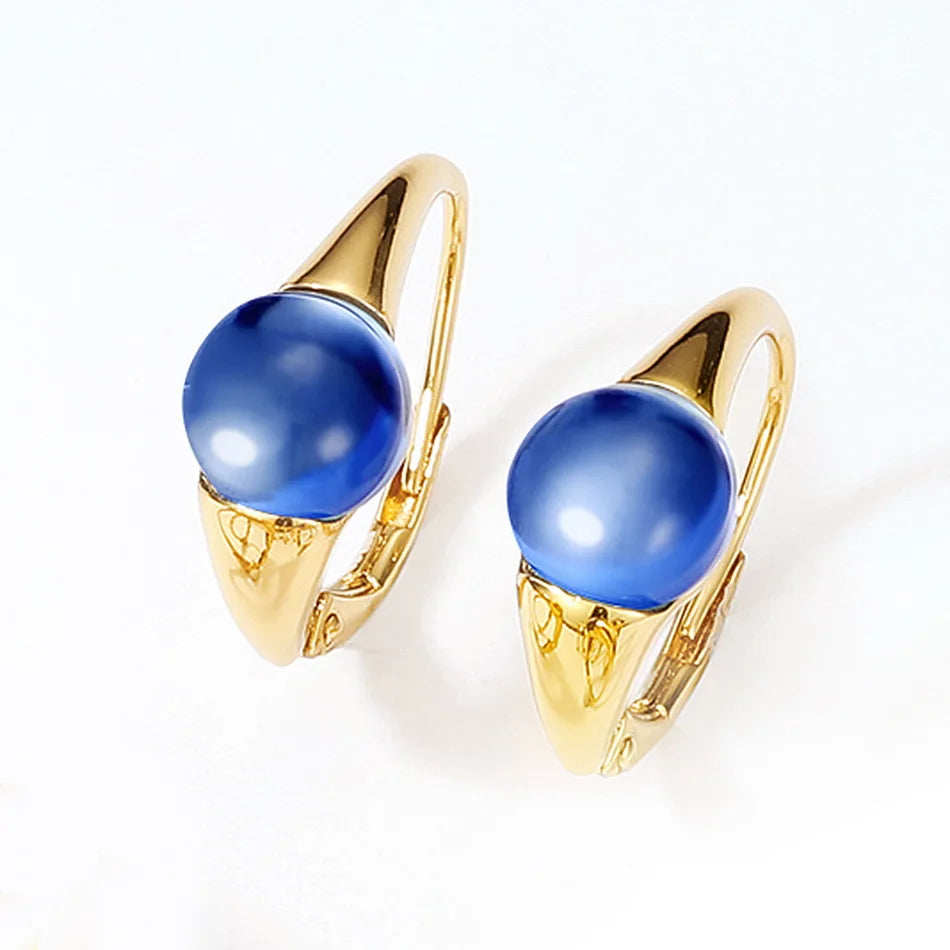 ALLNOEL 925 Silver Hoop Drop Earrings For Women Colorful Amethyst Citrine Crystal Candy Gold Color Fine Jewelry Gifts Wholesale