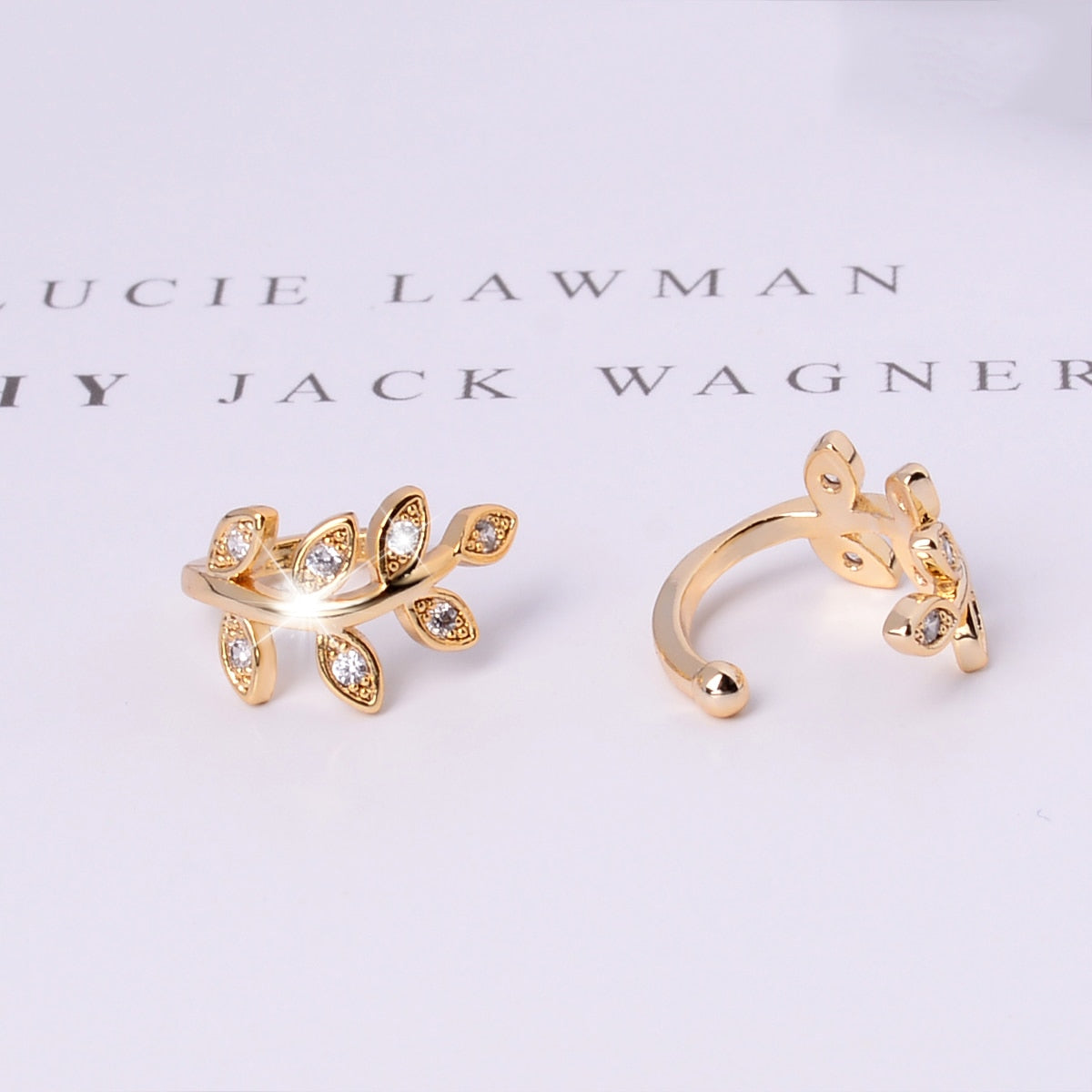 1Pcs Hot Sale Cute Metal Leaf Earcuff Clips On Earring for Women Girls No Fake Piercing Cartilage Earrings Ear Ring Without Hole - Charlie Dolly