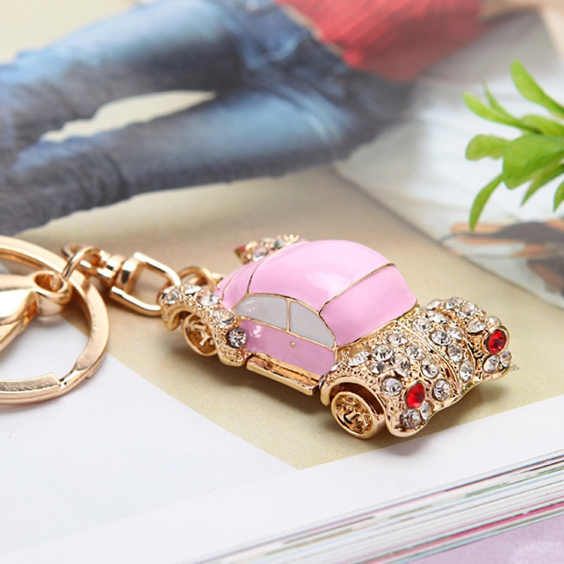 XDPQQ Hot-selling Small Commodity Car Hair Keychain Metal Korean Female Bag Pendant Keychain Ring - Charlie Dolly