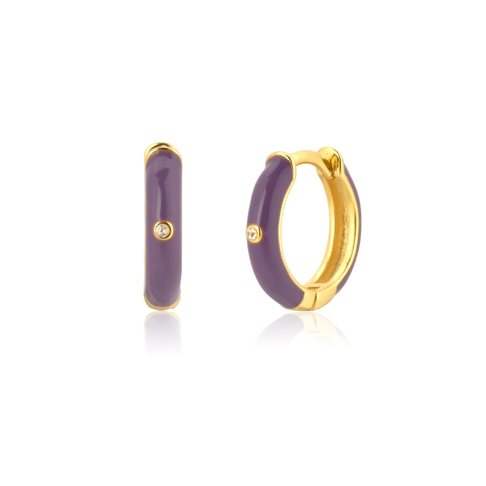 ANDYWEN 925 Sterling Silver Rose Red Ename Hoops 5 Colors Women Piercing Pendientes Ohrringe Earring Fine Jewelry Crystal CZ - Charlie Dolly