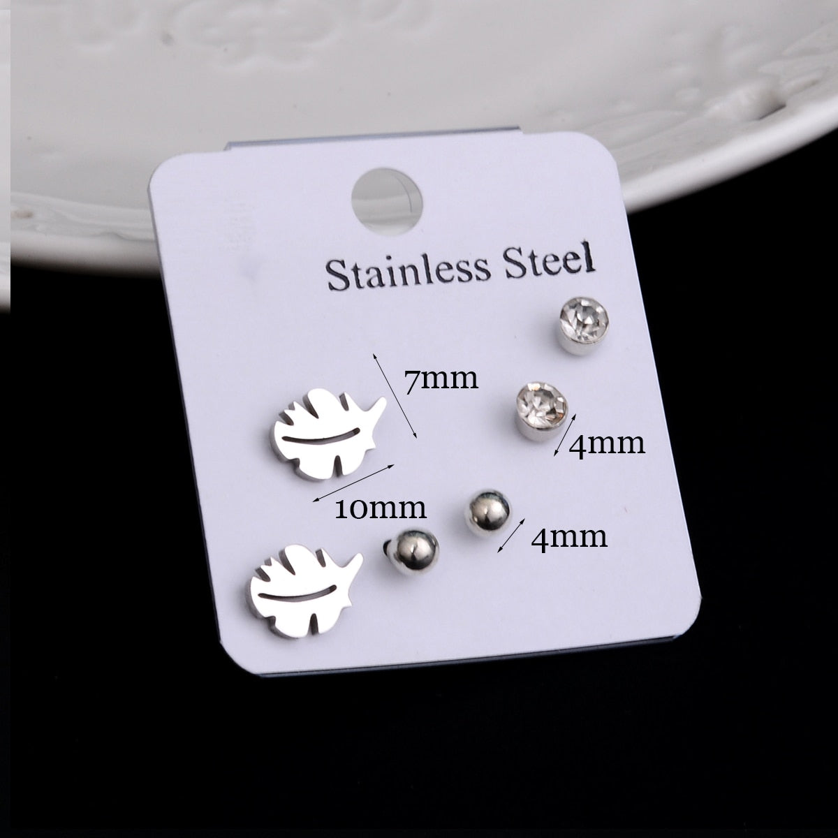 Stainless Steel Earrings Small Cute Butterfly Star Moon Heart Stud Earrings Set Punk Piercing Earing Women's Minimalist Jewelry - Charlie Dolly