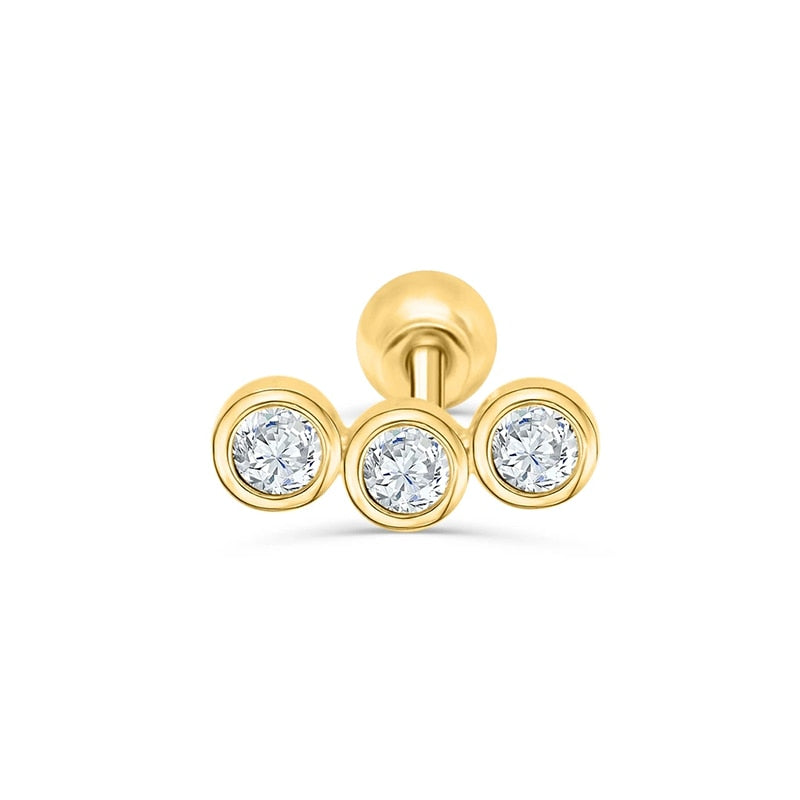 ROXI Flower Lightning Butterfly Cross Symbol Crown Eye Stud Earrings for Women Piercing Earrings Silver 925 Jewelry Pendientes - Charlie Dolly