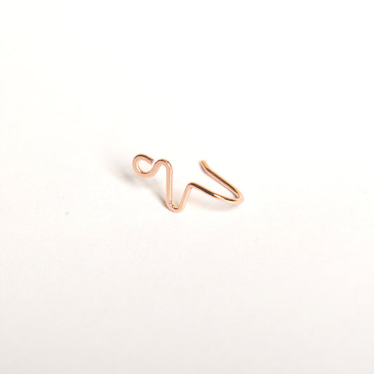 1pcs Copper Wire Spiral Fake Piercing Nose Ring  Gold Silver Color Clip Nose Ring Also Can Be Ear Clip Cuff Jewelry - Charlie Dolly