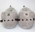 Cartoon Full Covered Cat Slippers Warm Winter Slides Soft Plush Doll Indoor Cute Anime Bedroom Shoes For Man Woman Home Use - Charlie Dolly
