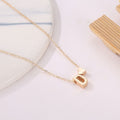 SUMENG Fashion Tiny Heart Dainty Initial Necklace Gold Silver Color Letter Name Choker Necklace For Women Pendant Jewelry Gift - Charlie Dolly