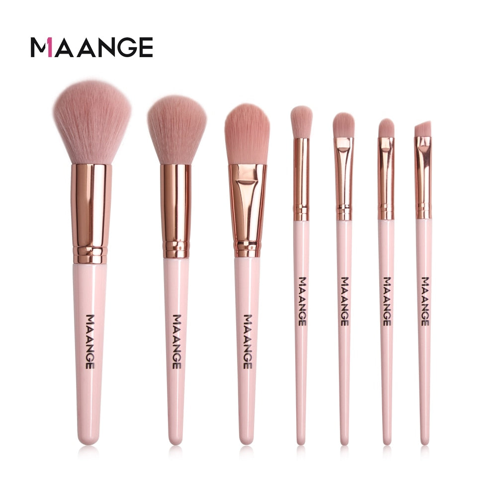 MAANGE Makeup Brushes Pro Pink Brush Set Powder EyeShadow Blending Eyeliner Eyelash Eyebrow Make up Beauty Cosmestic Brushes - Charlie Dolly