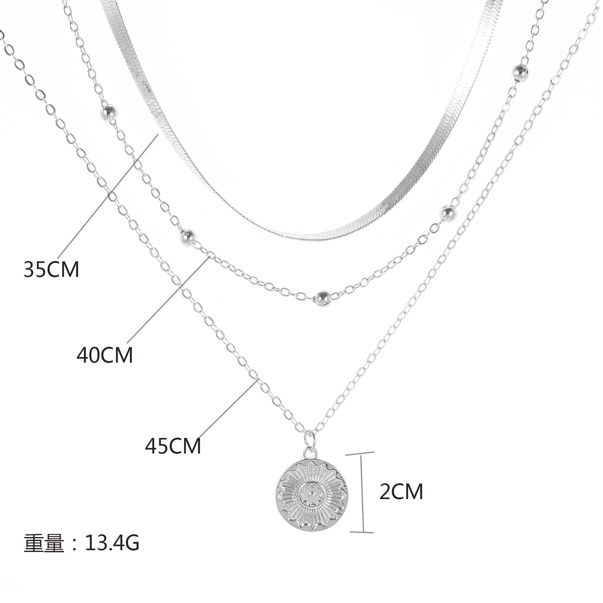 2023 Boho Necklaces &amp; Pendants Vintage Multilayer Choker Necklace Women Fashion Collar Collier Femme Moon Jewelry Accessories - Charlie Dolly