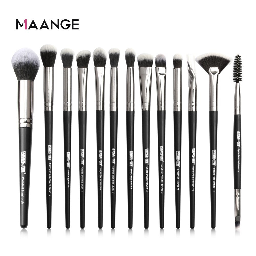 MAANGE Makeup Brushes Pro Pink Brush Set Powder EyeShadow Blending Eyeliner Eyelash Eyebrow Make up Beauty Cosmestic Brushes - Charlie Dolly