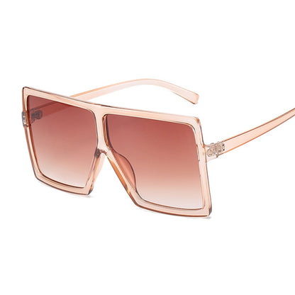 Oversized Shades Sunglasses Woman Pink Fashion Square Glasses Big Frame Sun Glasses Female Vintage Retro Unisex Oculos Feminino