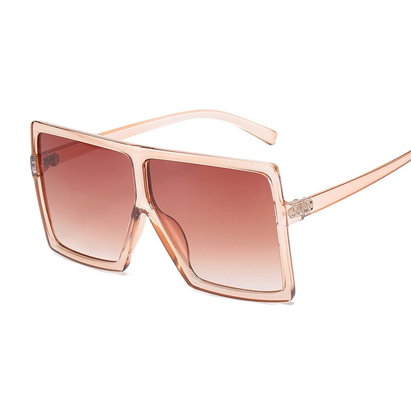 Oversized Shades Sunglasses Woman Pink Fashion Square Glasses Big Frame Sun Glasses Female Vintage Retro Unisex Oculos Feminino - Charlie Dolly