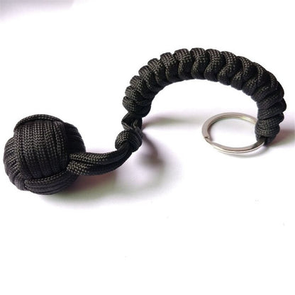Key Chain With Self-defense Steel Ball 24cm 7-core Outdoor Equipment Parachute Cord Rope Keychain Wild Survival