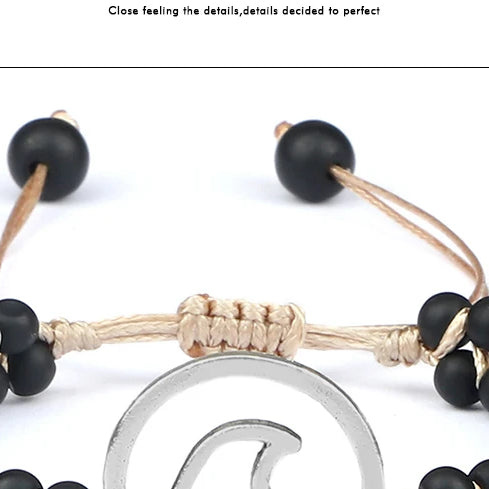 Boho Ocean Waves Bracelets Vintage Natural Stone Black Onyx Tiger Eye Beads Bracelet & Bangle Women Men Yoga Wristchain Jewelry - Charlie Dolly