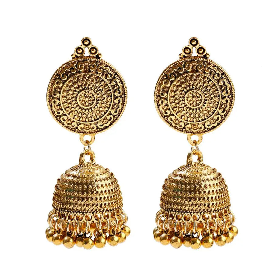 Pearl Bead Indian Jhumka Hanging Earrings Jewelry
