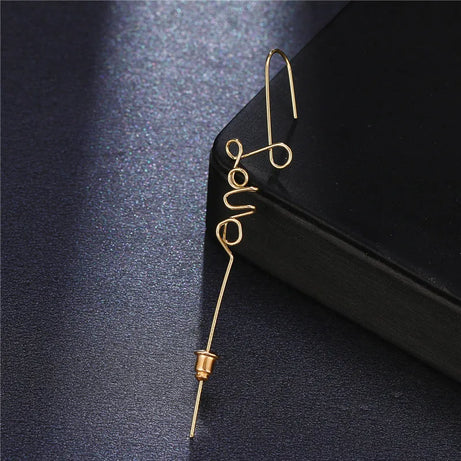 Gold Zirconia Ear Crawler Climber Earrings Jewelry