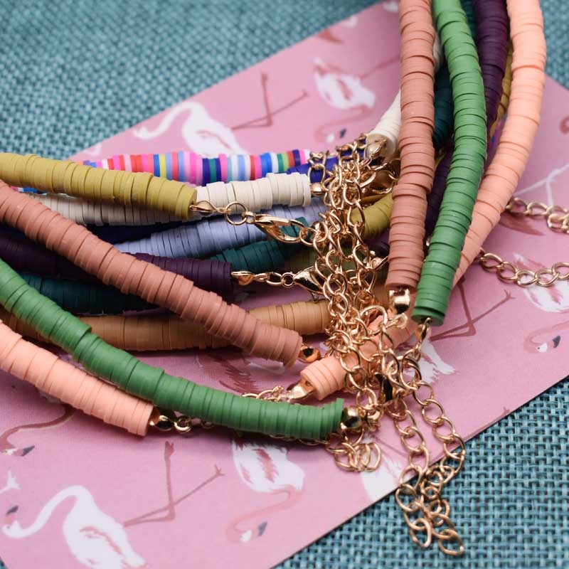 New Colour Boho Natural Fresh Water Pearl Necklace Color Soft Polymer Clay Beads Choker Necklace Beach Femme Jewelry Gift - Charlie Dolly