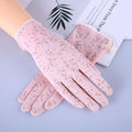 Women Sunscreen Stretch Gloves Summer Spring Lady Touch Screen Anti Uv Slip Resistant Driving Glove Breathable Guantes Pink - Charlie Dolly