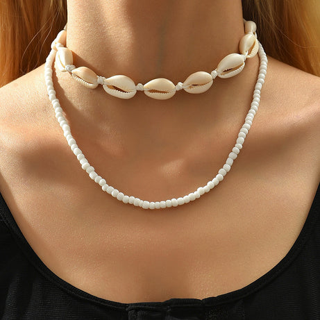 Beach Seashell and Starfish Handmade Beaded Boho Choker