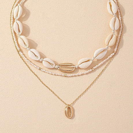 Beach Seashell and Starfish Handmade Beaded Boho Choker