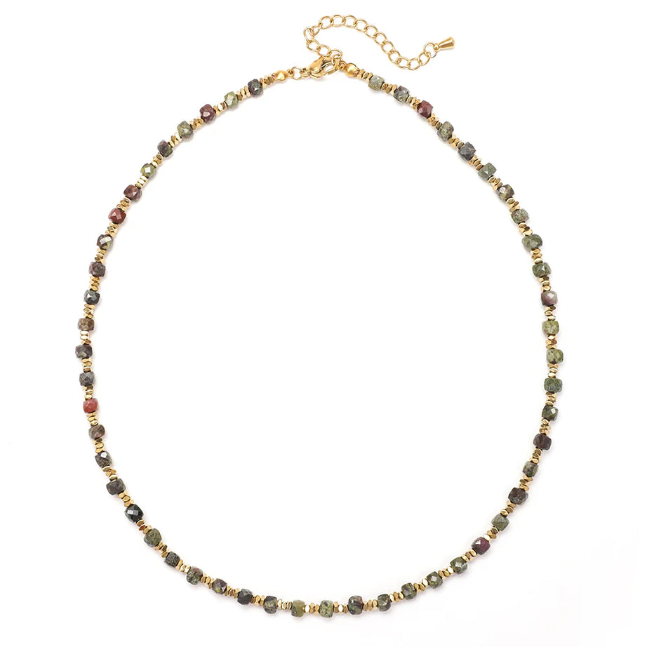 ZMZY 4MM Faceted Amethyst Necklace Natural Stones Beaded Collier Femme Women BOHO Necklace For Women Statement Jewelry - Charlie Dolly