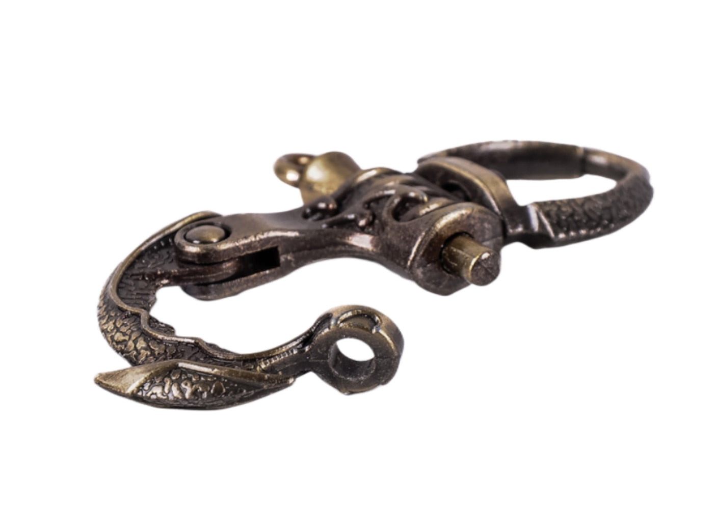 2X Heavy Robot Novel Retro Brass Trigger Swivel Bolt Clasps Motorcycle Biker Key Wallet Chain Keychain Fob Clip Clasp Hook - Charlie Dolly