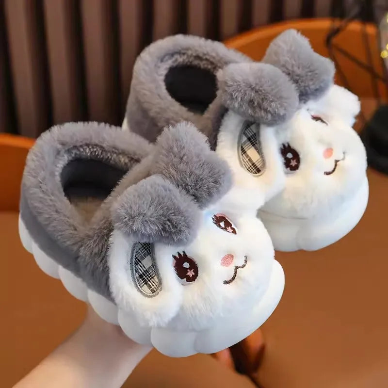 Baby Toddler Winter Slippers Children Cute Cartoon Rabbit Home Slipper Kids Indoor Warm Plush Slides Child Floor Shoes for Girls - Charlie Dolly