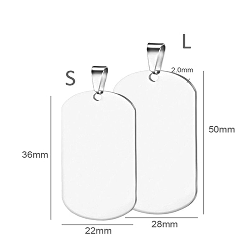 Custom Pictures Photo Necklace for Women Stainless Steel Engrave Family Name Plate Neck Pendant Dog ID name Tag Gifts Punk Rock - Charlie Dolly