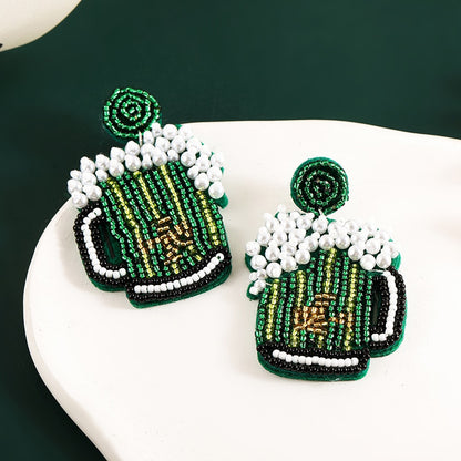 Bohemia Colorful Seed Beads evil eye Flower Drop Earrings For Women Handmade Tassel swan Statement Dangle Earrings Jewelry