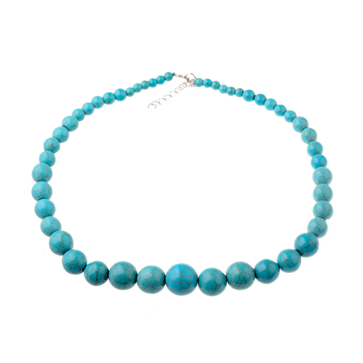 Green Stone Turquoise Beaded Choker Necklace Jewelry