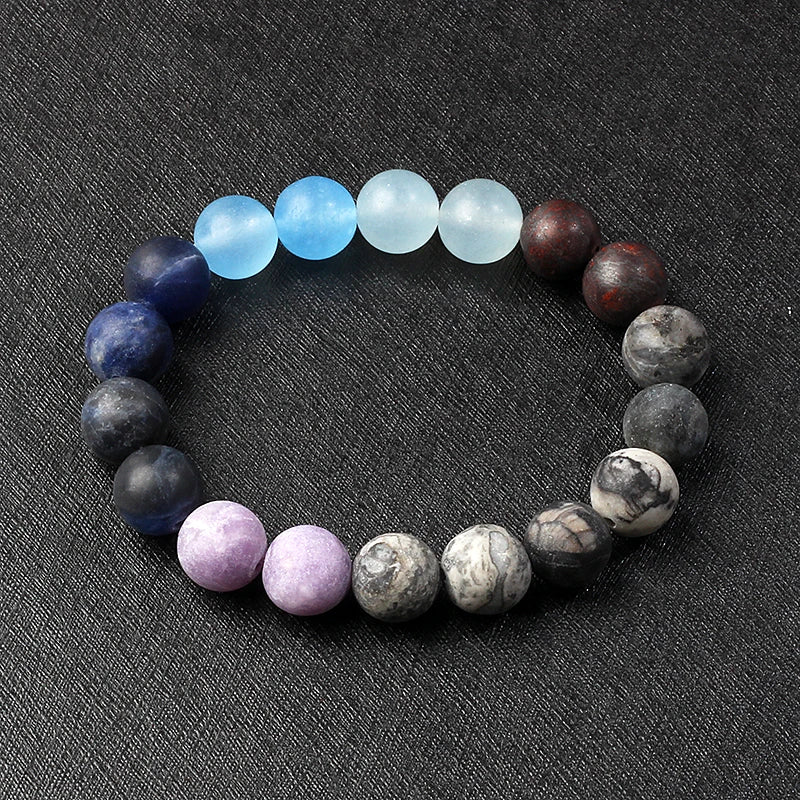 Galaxy Solar System Bracelet Men Universe Nine Planets Natural Stone Stars Earth Moon Bracelets for Women Fashion Couple Jewelry