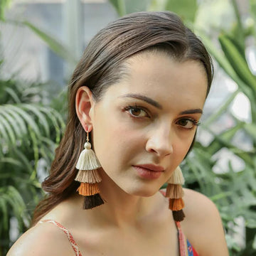 Boho Ethnic 4 Layered Tassel Drop Earrings For Women Long Fringe  Statement Dangle Earring Female Bohemian Jewelry Gift