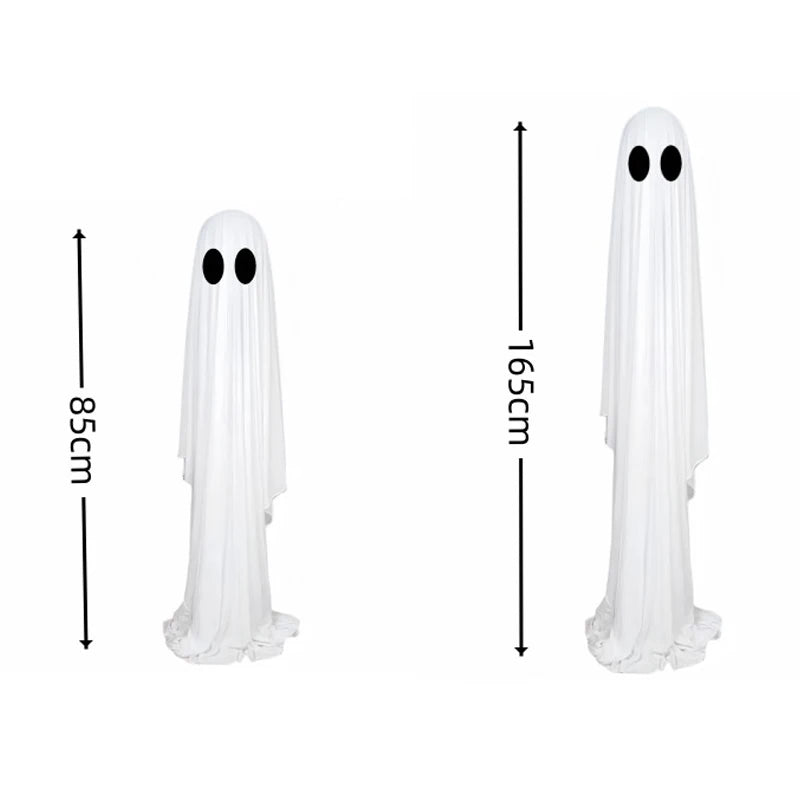 Halloween Patio Decor Outdoor Halloween Party Decor Indoor Spooky Ghost Standing Decor with String Lights Halloween Ghost Lights - Charlie Dolly