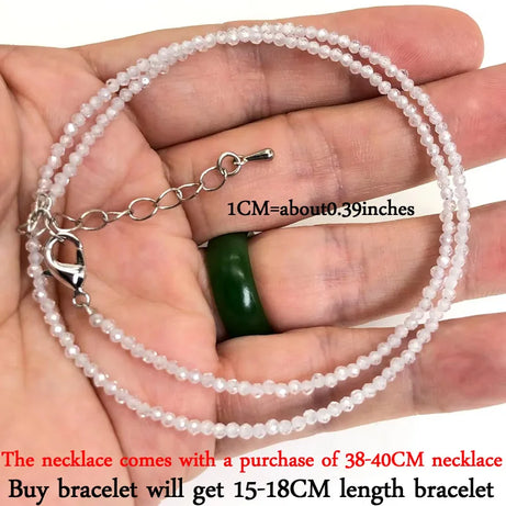 2025 New Boho Exquisite 2mm Natural Stone Necklace Small Chain Ladies Fashion Bracelet Accessories Charm Jewelry Accessorie - Charlie Dolly