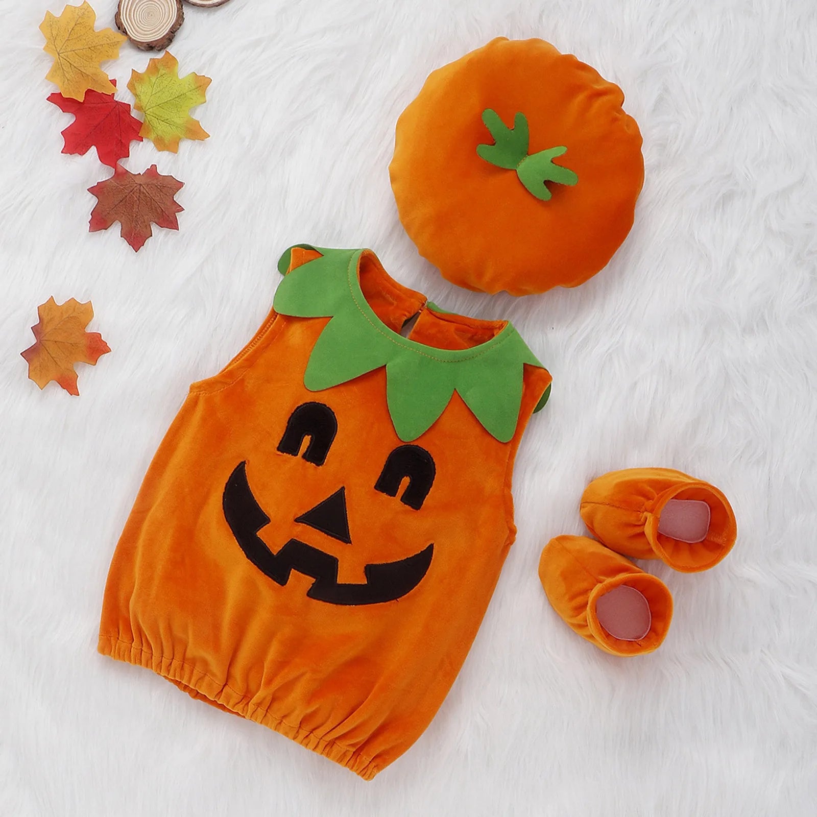 Halloween Pumpkin Costume Kids Children Hat Cosplay for Baby Girls Boys Stage Performance Holiday Party Clothing Suit Gifts - Charlie Dolly