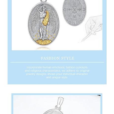 Fortuna Goddess of Fortune Necklace, S925 Silver with 18K Gold