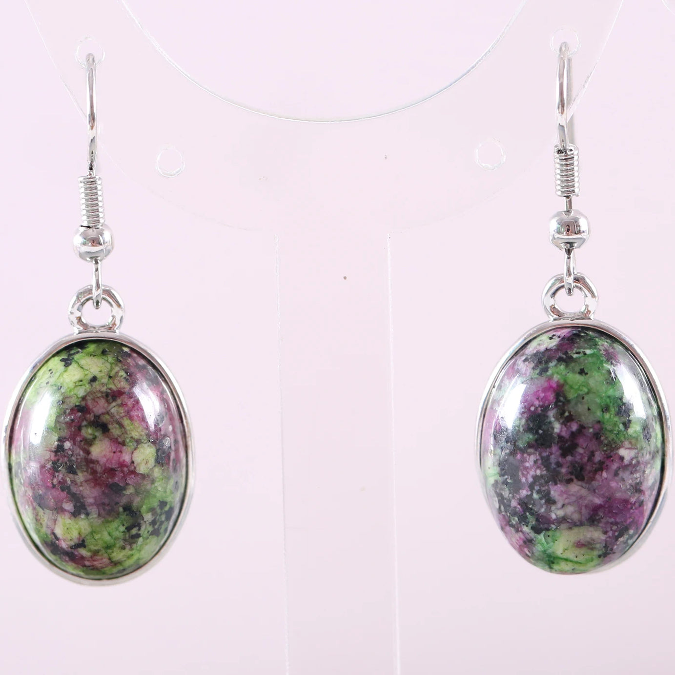 White Opal Lapis Cabochon Drop Earrings Jewelry