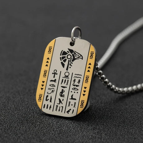 Eye of Horus Evil Eye Pendant Necklace, Ancient Egyptian Protection Amulet