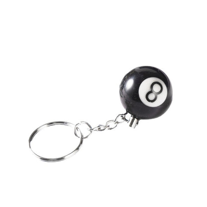 25mm Black No 8 Billiard Keychain Mini Ball Pendant Key Ring Resin Keyring Bar Table Decoration Jewelry Game Souvenir Gift