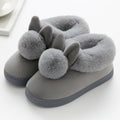 FONGIMIC Women Winter Slippers Warm Cute Cotton Slippers Ladies Autumn Velvet Home Floor Thick Bottom Cartoon House Rabbit Shoes - Charlie Dolly