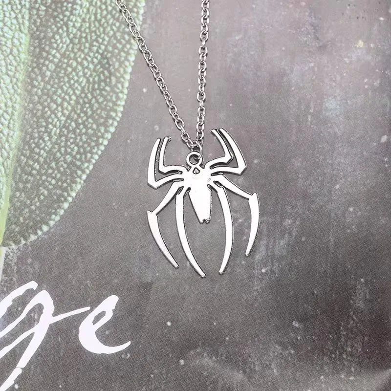 1Pc Retro Spider Necklace Punk Gothic Insect Pendant Keychain Trendy Charm DIY Jewelry Halloween Birthday Party Gift 2024 - Charlie Dolly