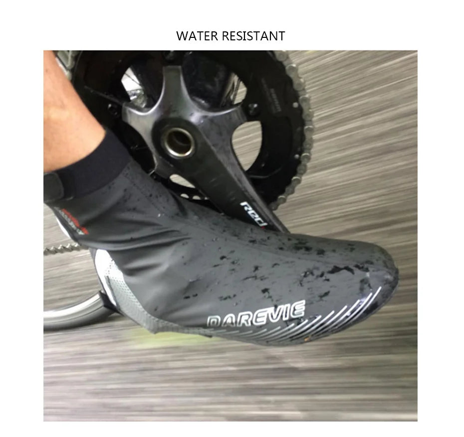 DAREVIE Cycling Shoes Covers Pu Rubber Waterproof Cycling Shoes Cover Windproof Cycling Lock Shoes Cover Slippers Pro Race Speed - Charlie Dolly