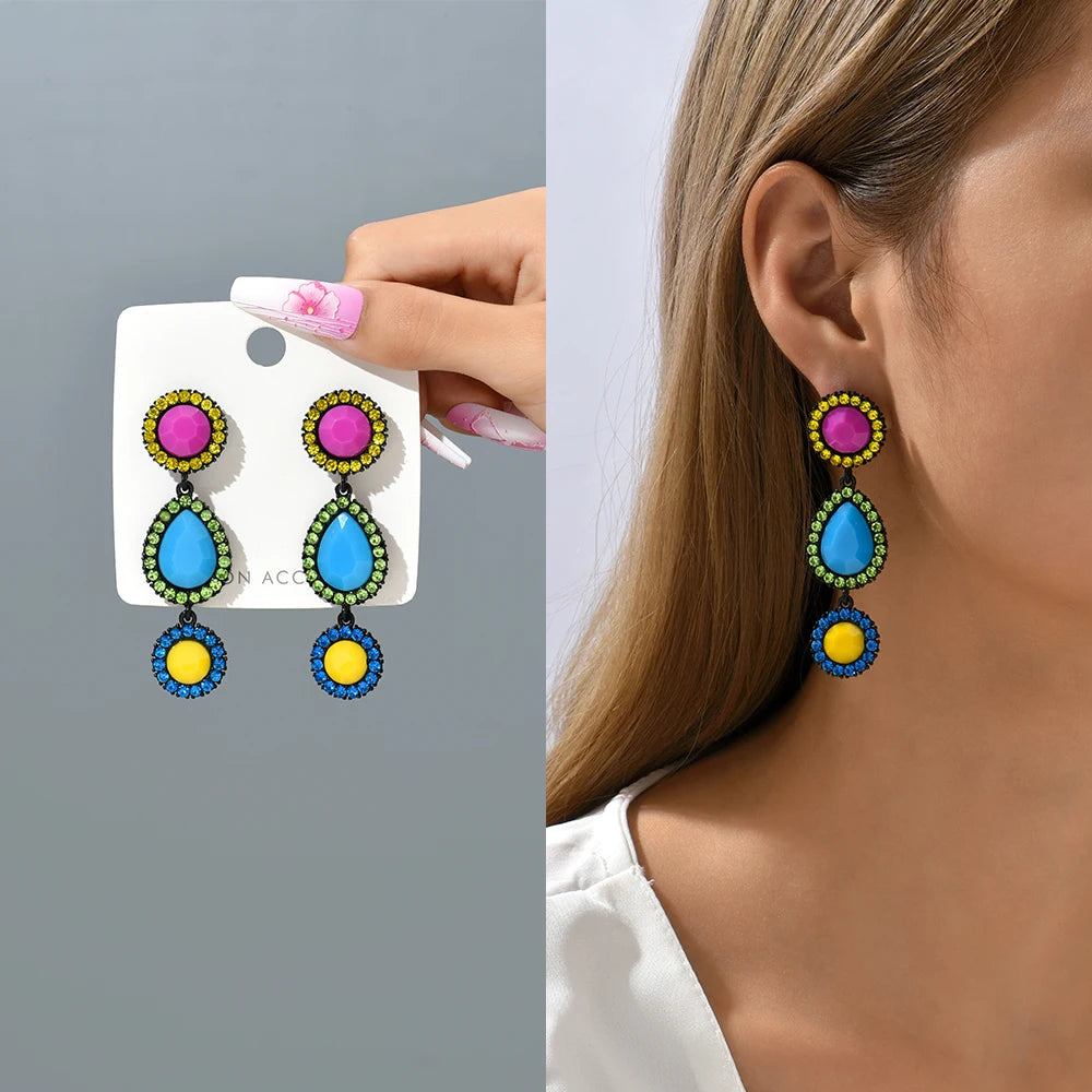 Boho Fashion Glamorous Decor Wedding Party Pendant Jewelry Trend Luxury Design Charm Dangle Drop Earrings For Women Accessories