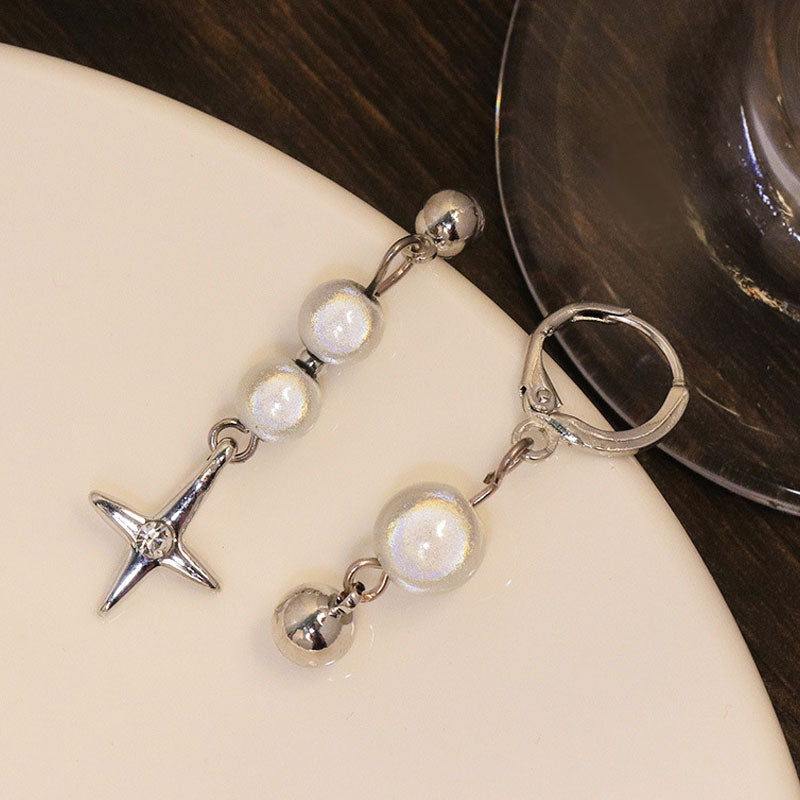 Cool Y2K Star Drop Earrings Hot Girl Harajuku Creative Planet Pearl Crystal Stars Earings Korean Fashion for Women Punk Jewelry - Charlie Dolly
