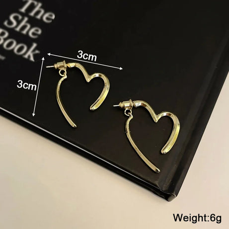 Twisted Gold Metal Geometric Dangle Earrings Jewelry