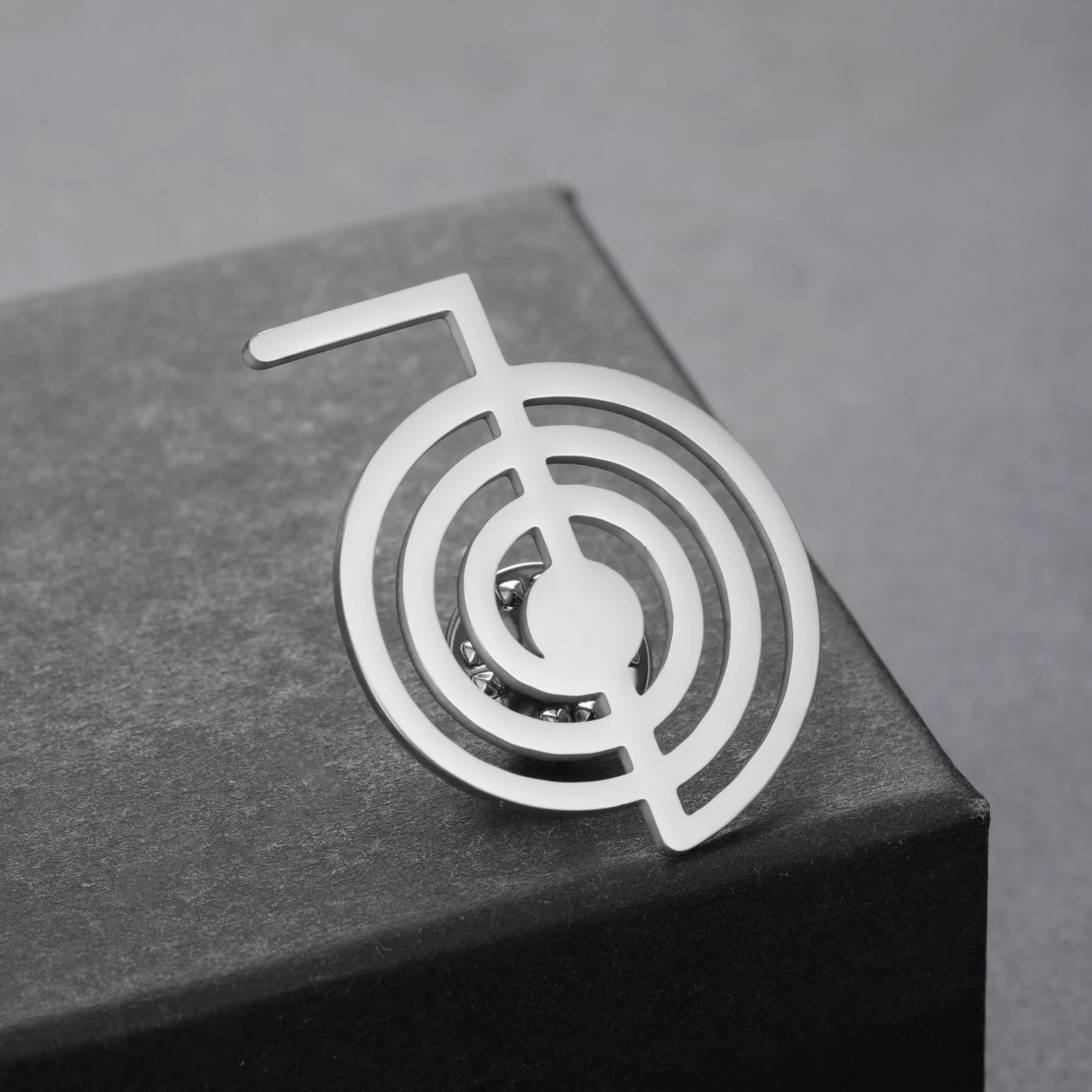 Cho Ku Rei Reiki Symbol Brooch Pin, Sacred Energy Amulet Accessory