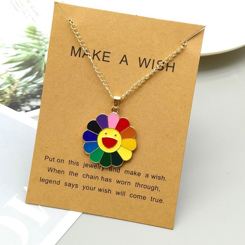 Fashion Sunflower Daisy Fashion Pendant GD Women Girl White Yellow Sunflower Notch Choker Necklace - Charlie Dolly