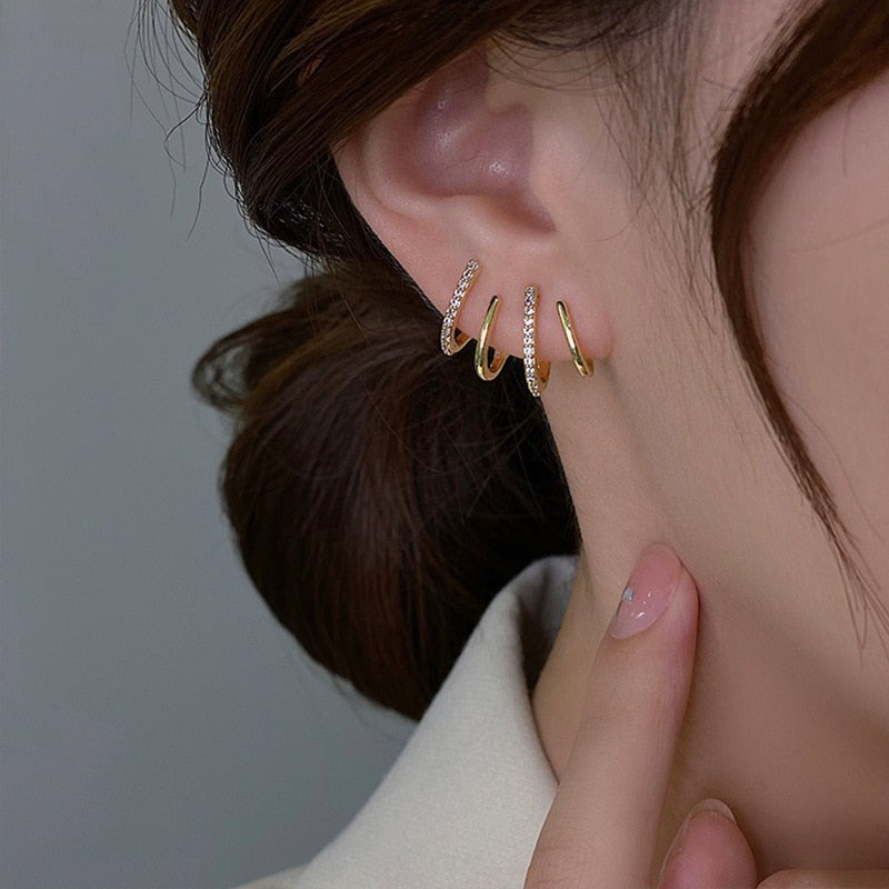 Fashion Exquisite Rhinestone Decor Ear Cuff earring for Woman  2023 New Arrival Christmas Gift stud earrings - Charlie Dolly