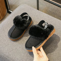 Elastic Band Fur Slippers Kid Girl Brand Design Winter Plush Sandals Luxury Slip-on Platform Mule Slide Child Warm Home Shoes - Charlie Dolly
