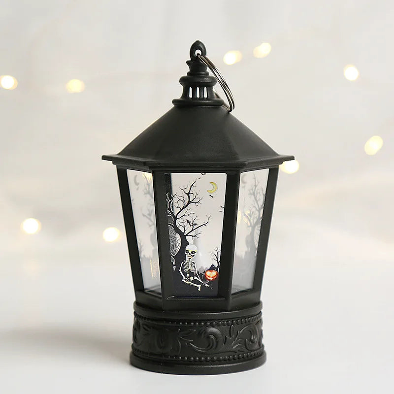 Halloween Decoration Electronic Candle Light Retro Pumpkin Witch Human Skeleton Night Light LED Lamp Halloween Decoration 2023 - Charlie Dolly